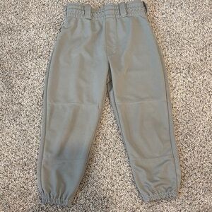 Kids Gray Elastic baseball pants
